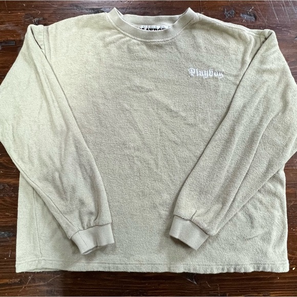 Playboy By PacSun Terry Cloth Long Sleeve T-Shirt size Small - Picture 4 of 10